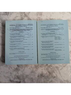 Journal of Third World Studies 2005 Vol XXII No 1 & 2 Academic Journals Lot